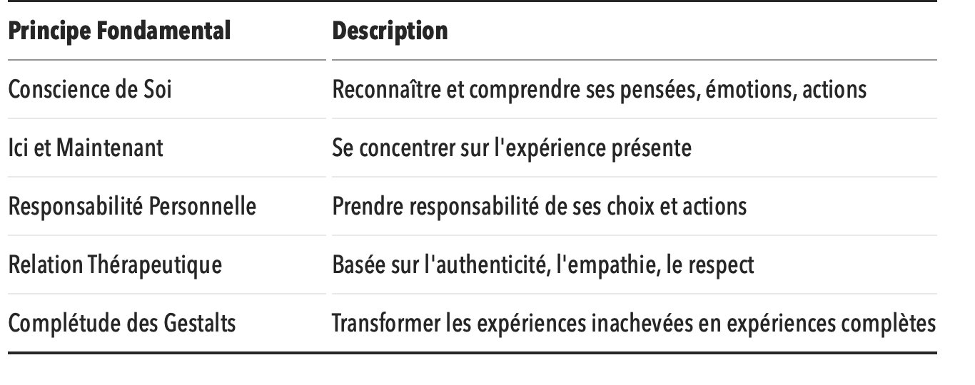 Gestalt thérapie Genève principes